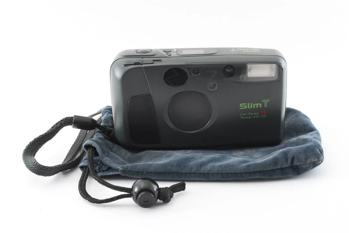 [As-Is w/Case] Kyocera Slim T Yashica T4 carl zeiss 35mm Point & Shoot Japan