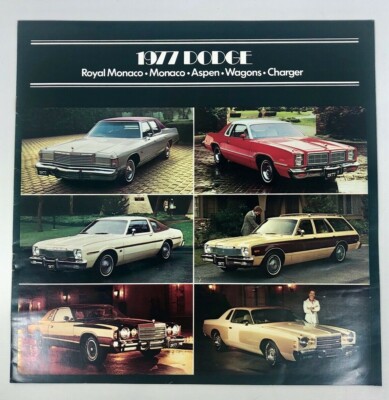 NOS 1977 DODGE CAR AUTO CATALOGUE Brochure Charger Royal Monaco Aspen Wagons  