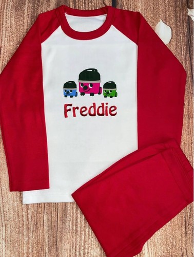 Henry hoover & friends pyjamas, pj's, embroidered & personalised with name. Gift - Picture 2 of 4