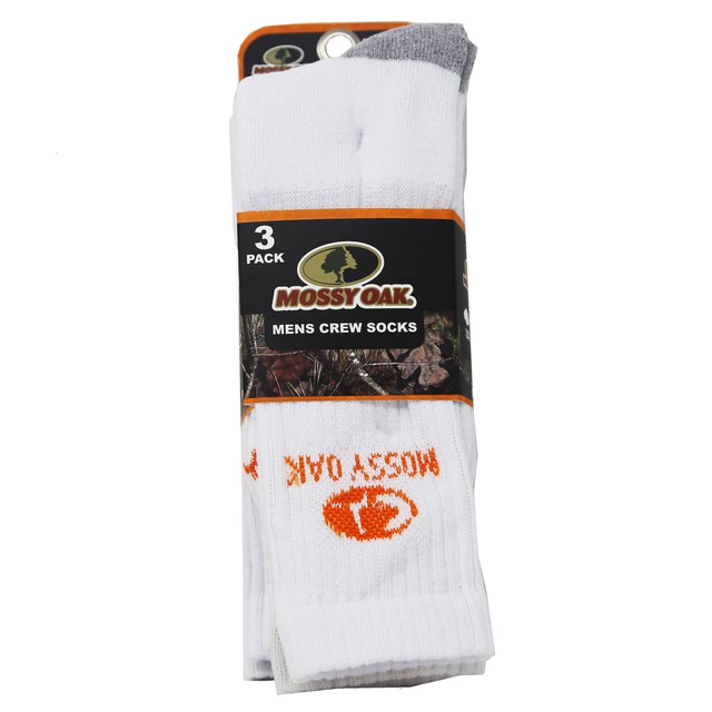 Mossy Oak Men's Crew Socks Sock Size 10 13 Cushion Comfort 3 Pair for