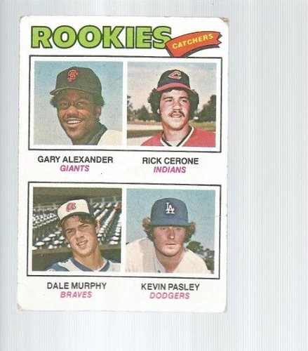 1977 Topps - Rookie Catchers #476 Dale Murphy, Rick Cerone, Gary Alexander (RC)