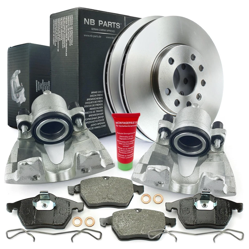 Bremssättel Bremsscheiben Bremsbeläge vorne für Opel Calibra A Vectra B Saab 9-5