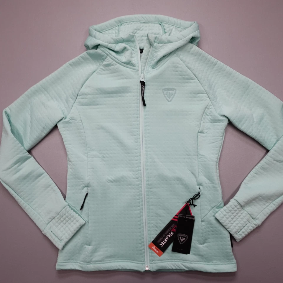 Rossignol Skpr Full-Zip Hoodie Polartec Fleece Warm Aqua Women’s Slim Fit Size M - Image 2 of 4