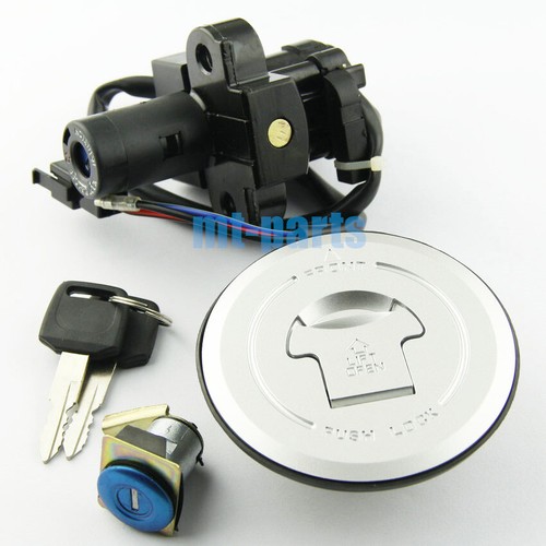 Ignition Key Switch Fuel tank cap Seat Lock Set for Honda CB600F Hornet 1998-02 - Picture 3 of 5