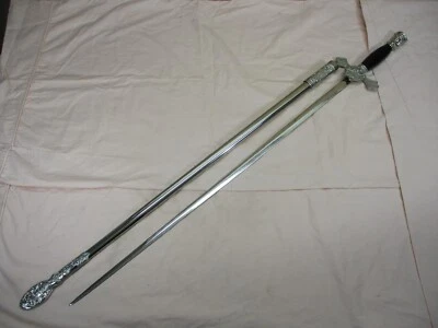 Vintage Ornate Knights of Columbus Masonic Decorated Ceremonial Sword & Scabbard - Image 1 of 4