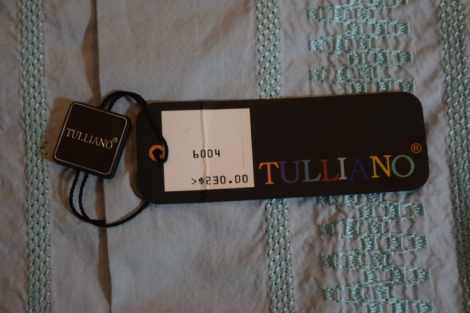 Camisa Tulliano Para Hombres Algodón Italia Moda Diseño Artístico Mediana Foto 3 de 4