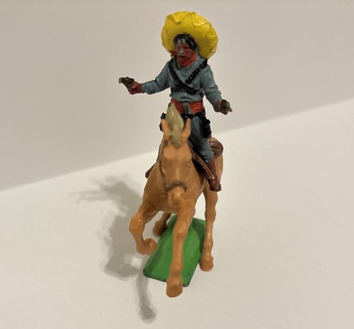 Vintage UK Britains Deetail Spielzeug mexikanischer Bandit Cowboy Wilder Westen Pferd - Bild 2 von 7