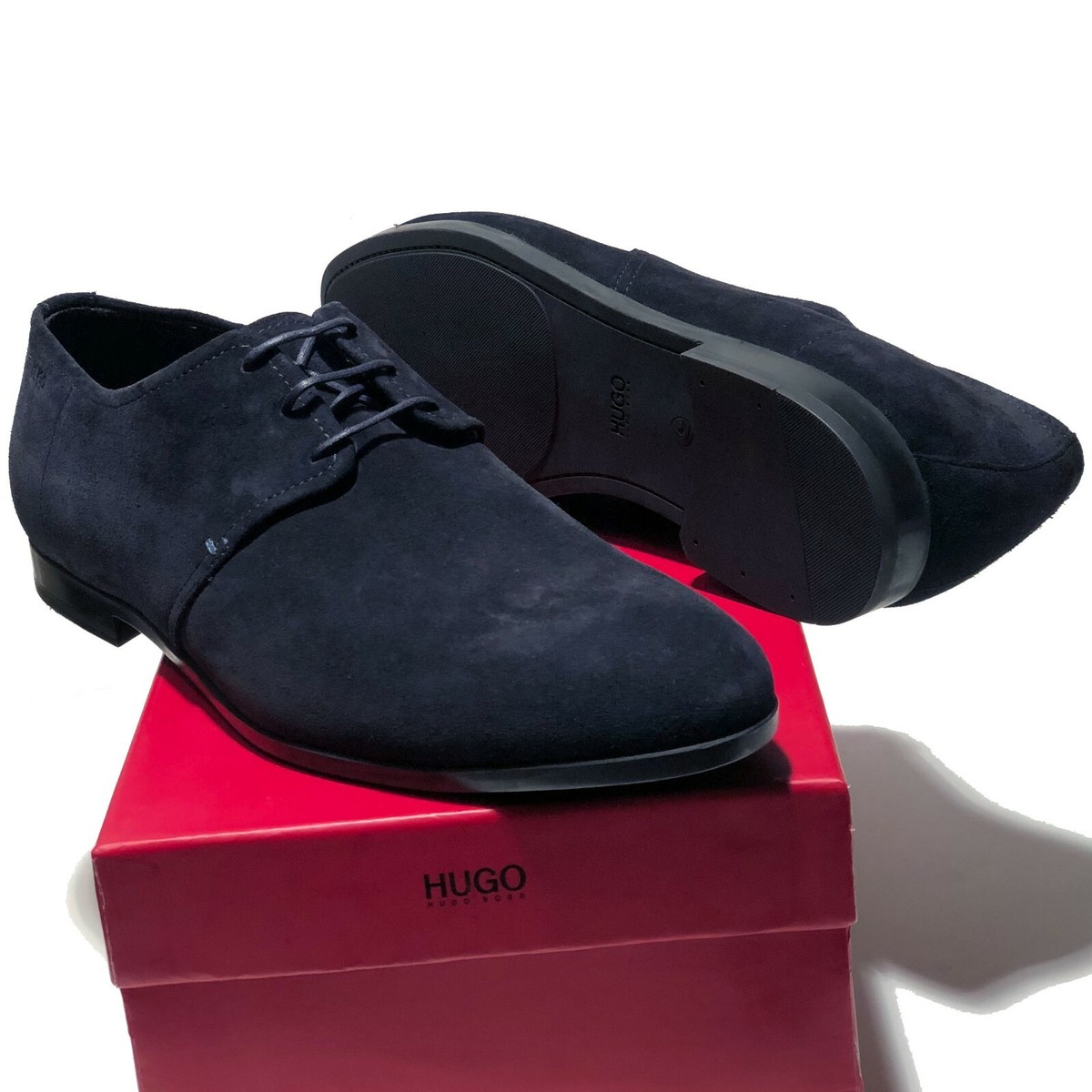 BOSS Blue Suede Oxford Shoes with Classic Design Boss Classic Sueded Blue Executive Loafer Shoe In Ghana  main image 3