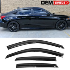 For 22-26 Honda Civic Sedan 4PCS Mugen Style Window Visors Windshield Rain Guard