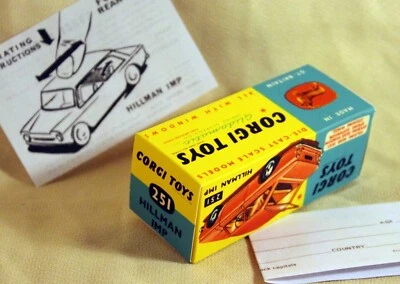 CORGI TOYS Boite Repro Vide 251 HILLMAN IMP - Photo 1/3