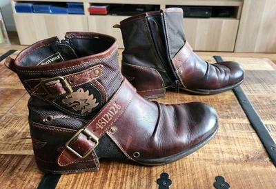 Replay Herren Boots Stiefel Stiefelette Leder GR. 43 Braun - Bild 1 von 4