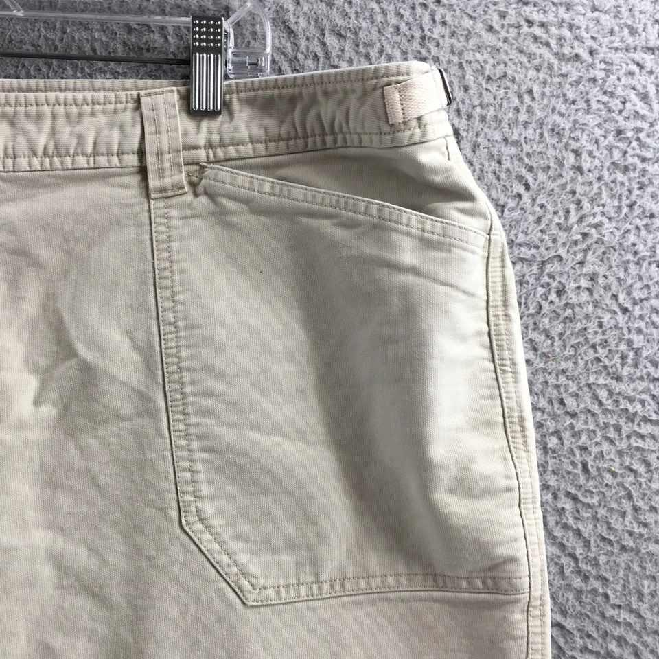 Calça Venezia Capri Feminina 22 (real 42x23) Bege Cintura Alta Zíper Bolsos Mosca - Imagem 4 de 4