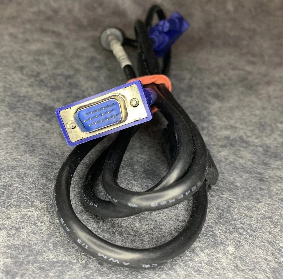 Male 2 Male 5ft Cable Hotron VGA M2M E246588 AWM Style 20276 VW-1 30V 15 Pin EC - Image 3 of 4