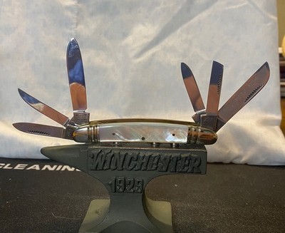 Bulldog 6 Blade Congress Pocket Knife ~ 1984 ~ Mother of Pearl Handles