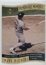 1997 Upper Deck Memorable Moments Gold Mark McGwire #7 1r41
