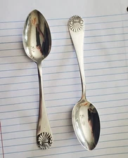 2 Sterling Silver R. Wallace & Sons Teaspoons Colonial Pattern 37 Grams