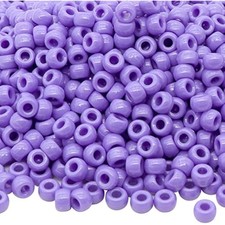 1000Pcs Pony Beads Bracelet 9mm Purple Plastic Barrel Pony Beads for N