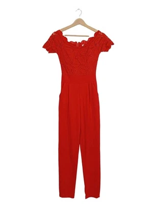WAL G Combinaison Dames Pantalon T EU 32 rouge style décontracté - Photo 1/4