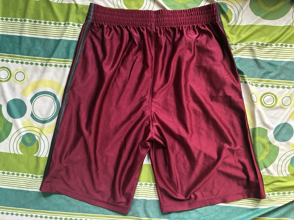 Pantalones Cortos de Baloncesto Adidas Para Hombre XL Sedoso Brillante Deslumbramiento Granate Foto 2 de 4