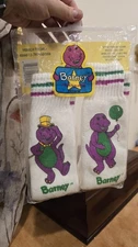 *NEW* Barney Socks 1992 The Lyons Group 13" Tube Sock Size 4-6 90s Nostalgia 