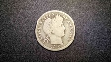 1916 Barber Dime Silver Coin | United States 10¢ | Early 20th Century 
