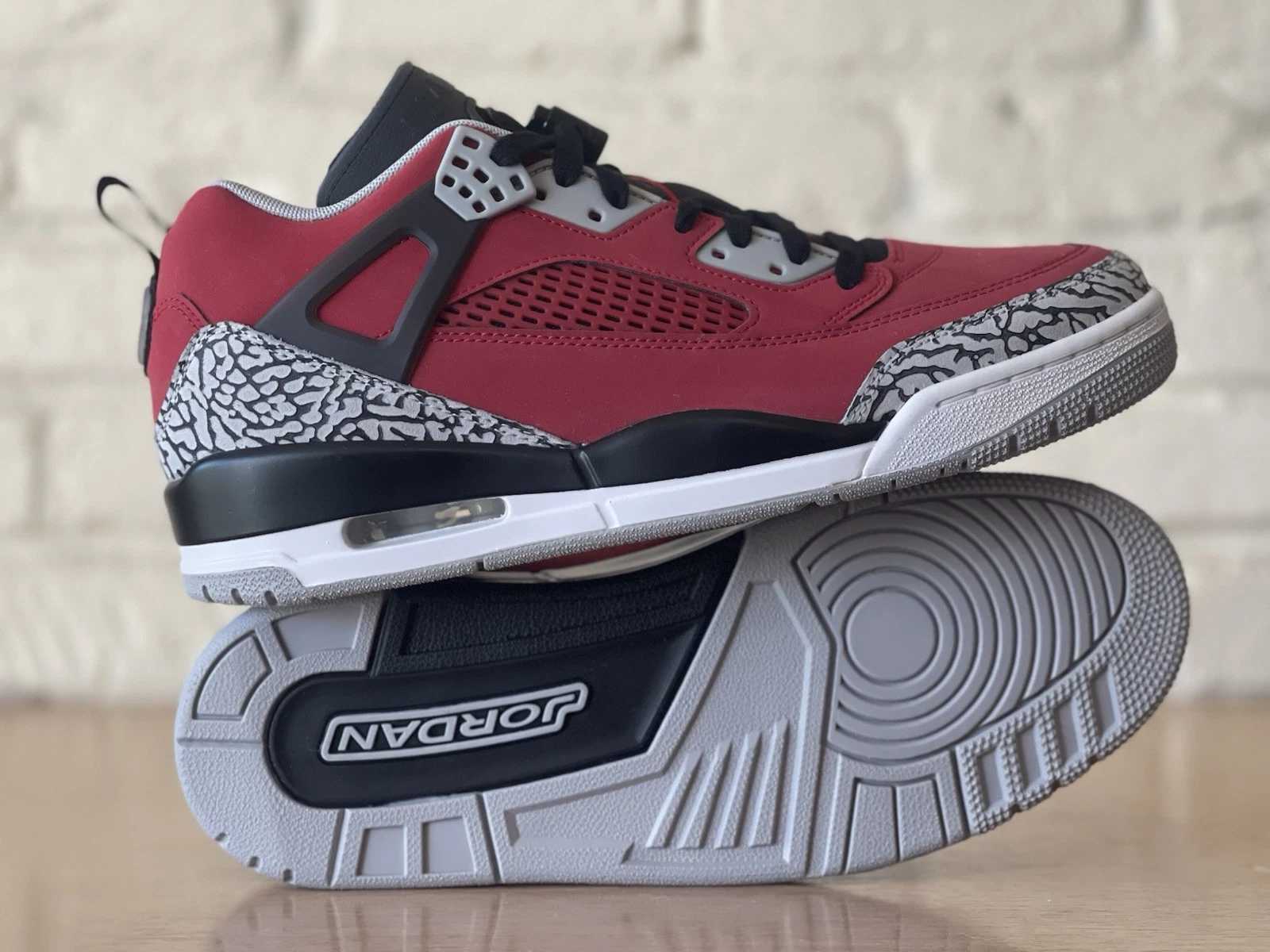Nike Air Jordan Spizike Low ‘Toro’ Gym Red Black Grey FQ1759-600 Men Size 12 New