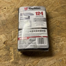 Taymac 12 In 1  Side Flip 1-Gang Weatherproof Electrical Outlet Cover Gray-NOS