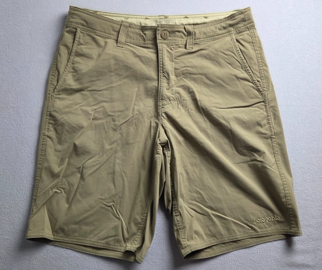Patagonia Hiking Shorts Mens 32 Beige Camping Lightweight Comfort Summer Casual