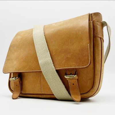 #ad PORTER All Leather Shoulder Bag Vegetable Tan Vintage Rare Authentic $217.82