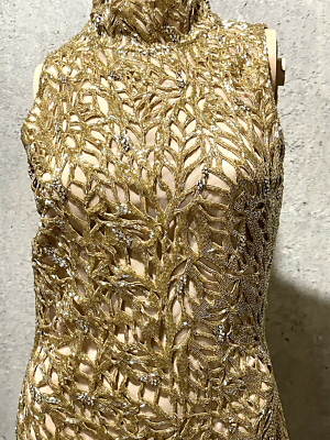 New Reem Acra Runway Bead Crystal Embroidered Embellished Gold Cocktail Dress 10 | eBay New Reem Acra Runway Bead Crystal Embroidered Embellished Gold Cocktail Dress 10 | eBay