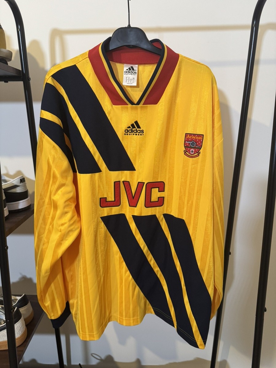 Arsenal Shirt Away 93/94 Adidas Original JVC Retro Size XL Arsenal Shirt Away 93/94 Adidas Original JVC Retro Size XL