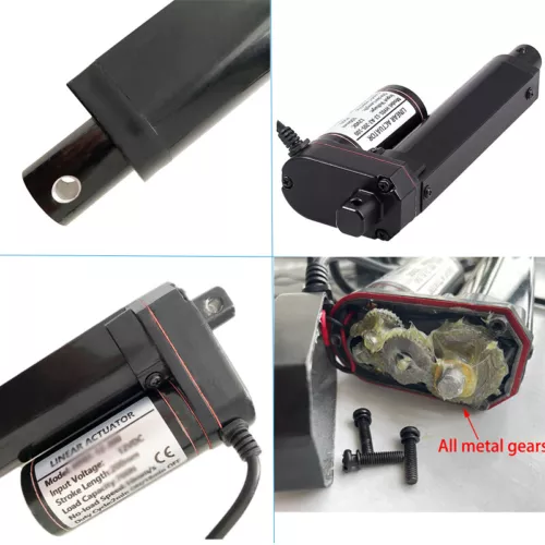 Motor Actuador Lineal 2~40 Pulgadas 12V 24V 220lbs 1000N Alta Velocidad 15mm/s Impermeable - Imagen 8 de 45
