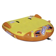 Full Throttle D'LUXE Flocked D-Shaped Two Person Tube for Boating Watersports