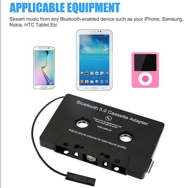 Bluetooth 5.0 Car Audio Stereo Cassette Tape Adapter To Aux for iphone Samsung - Image 2 of 4