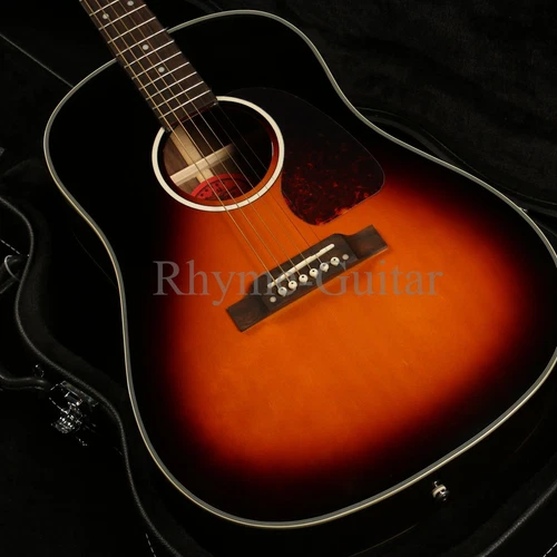 Hot Sell J-45 Acoustic Guitar Solid Spruce Top Sunburst 6 Strings Standard Size