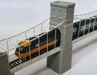 Bridge  Single Track Old Suspension Bridge  Model Railway Scenery OO Gauge  1:76