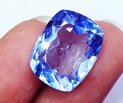 Cushion Cut Natürlicher Blue Topaz 10.20 Ct Zertifiziert Lose Edelstein GGL