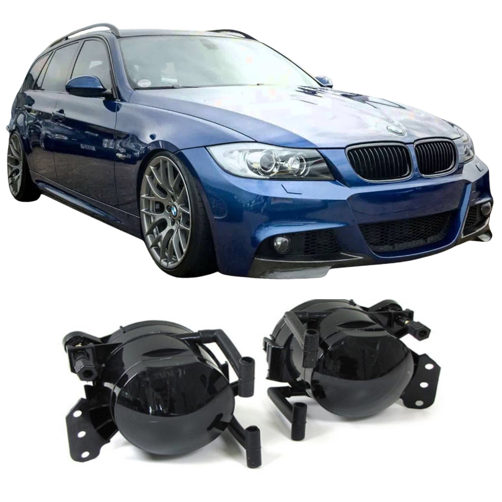 Antibrouillards HB4 fumés noirs pour remplacer feux jaunis BMW E90 E91 M3