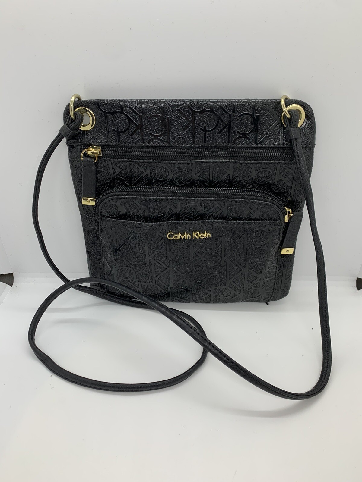 Calvin Klein Signature Crossbody Black/gold Gem