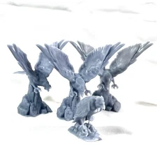 Eagle Battle Pack, 4 Mini Resin Figures Rankin Bass The Hobbit Lord Of Eagles