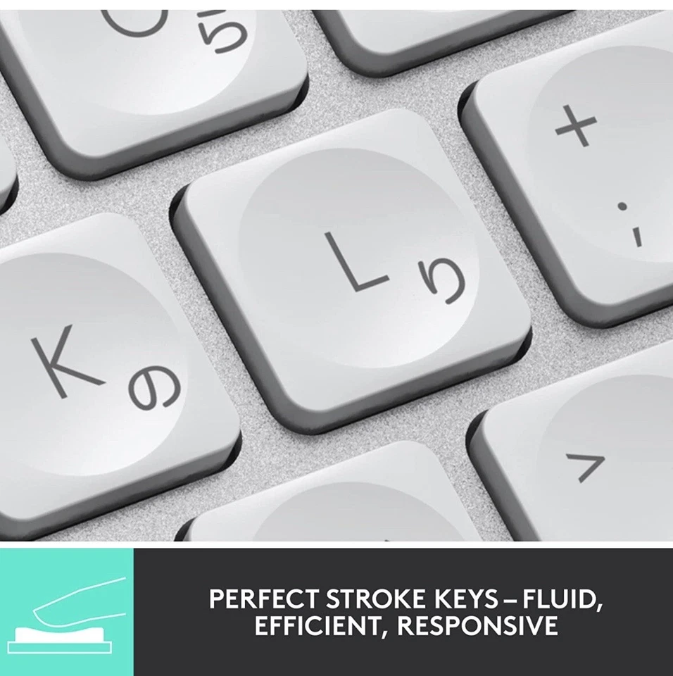 Logitech MX Keys Mini Minimalist for Mac Illuminated Wireless Keyboard Gray - Image 3 of 4