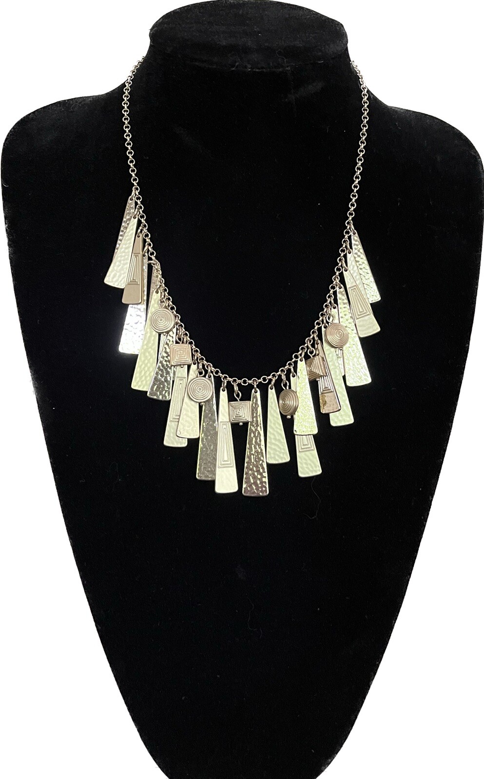 Beautiful CHICO’S Gold Statement Necklace & Earri… - image 1