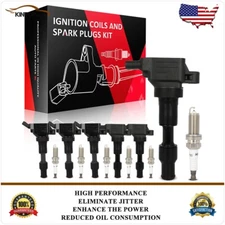 Ignition Coils & Spark Plugs Kit for Kia Sedona Sorento 3.3L Genesis G80 3.8L