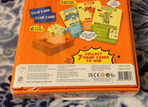 "Skillmatics Indovina In 10 Paesi del Mondo Gioco di Carte" Nuovo 2021 Età 8 - 99 - Foto 7 di 8