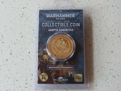 REWIND COLLECTIBLES Games Workshop Warhammer 40.000 Adepta Sororitas Edizione Limitata Moneta 40k WH40K