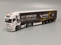 "Herpa - Man Tgx Gx Gardinenplanen-Sattelzug \"K.W. Panzer / Neu Ovp 1:87"