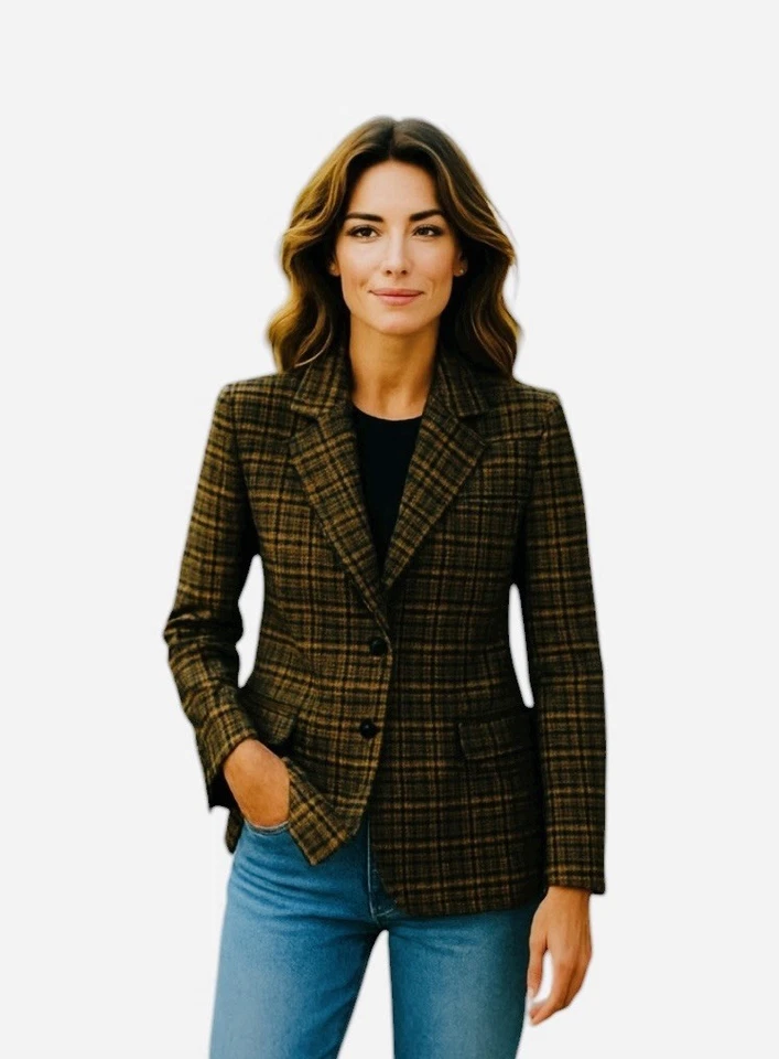 Vintage Worthington Womens Plaid Blazer Size 6P Preppy Academia Schoolgirl Retro - Image 2 of 4