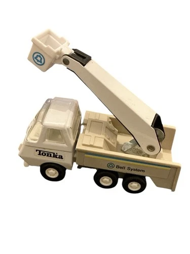 Vintage Tonka Toy Bell System Telephone Bucket Truck #55010 Pressed Steel Toy