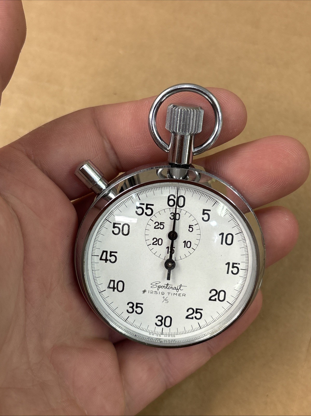 Vintage Sportcraft #12519 Timer 1/5 Stopwatch