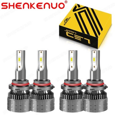 4X 9005 9006 LED Headlight 6000K Kit Combo Bulbs for Dodge Avenger 2008-2013